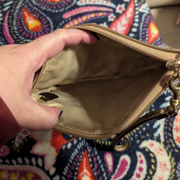 Coach Patchwork Wristlet with Gold and Blue Accents - Picture 7 of 7